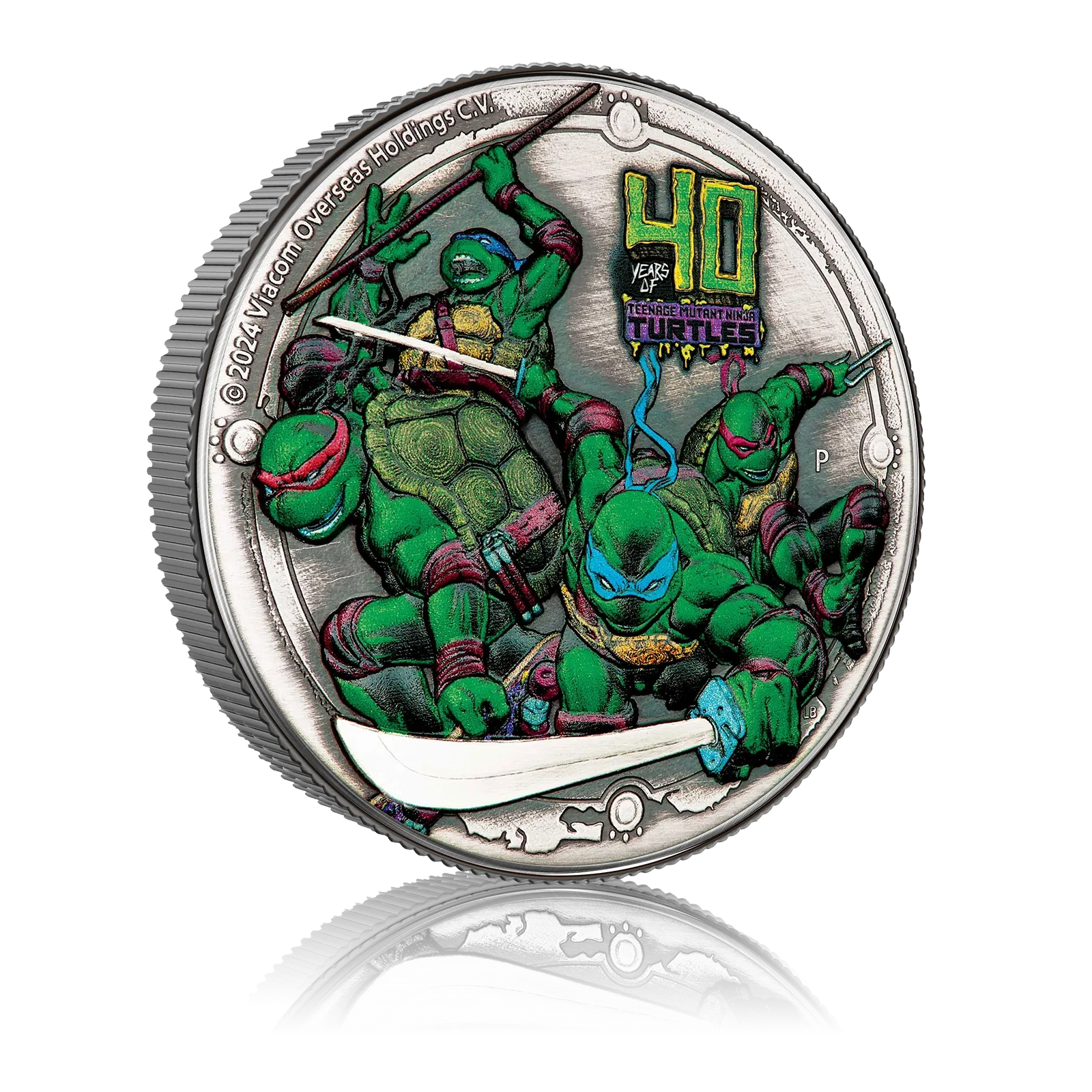 2oz Silver Mutant Ninja Turtles 40th Anniversary Box Set 4